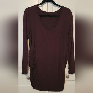 Motherhood Maternity Deep Wine Long Sleeve Top